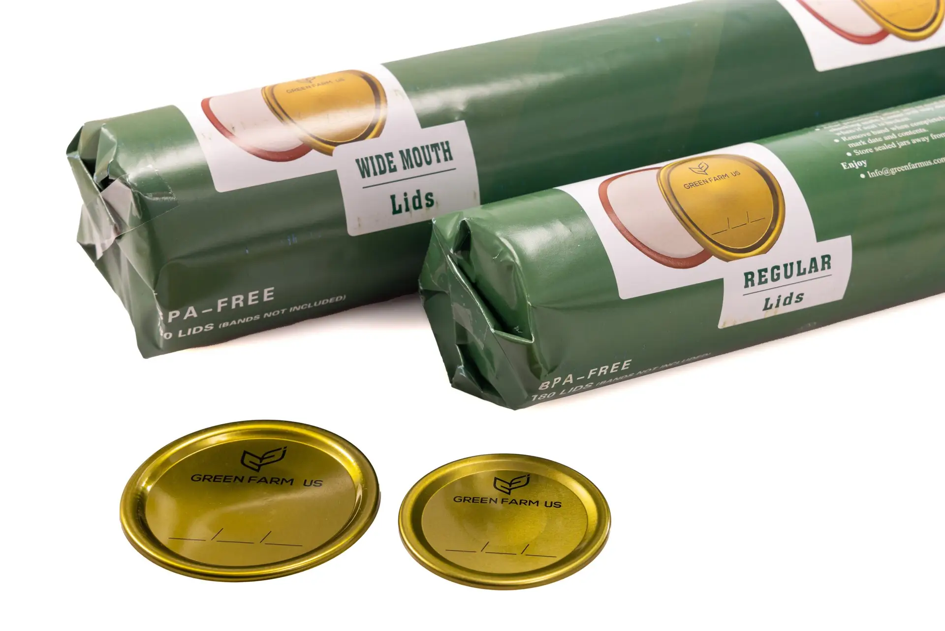 Wide Mouth & Regular Canning Lids in Sleeve | Green Farm US